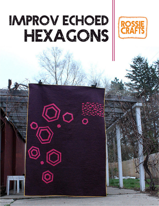 new quilt pattern: Improv Echoed Hexagons